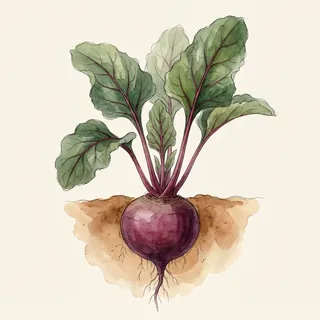 Illustration botanique de Betterave