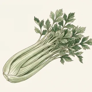 Illustration botanique de Céleri