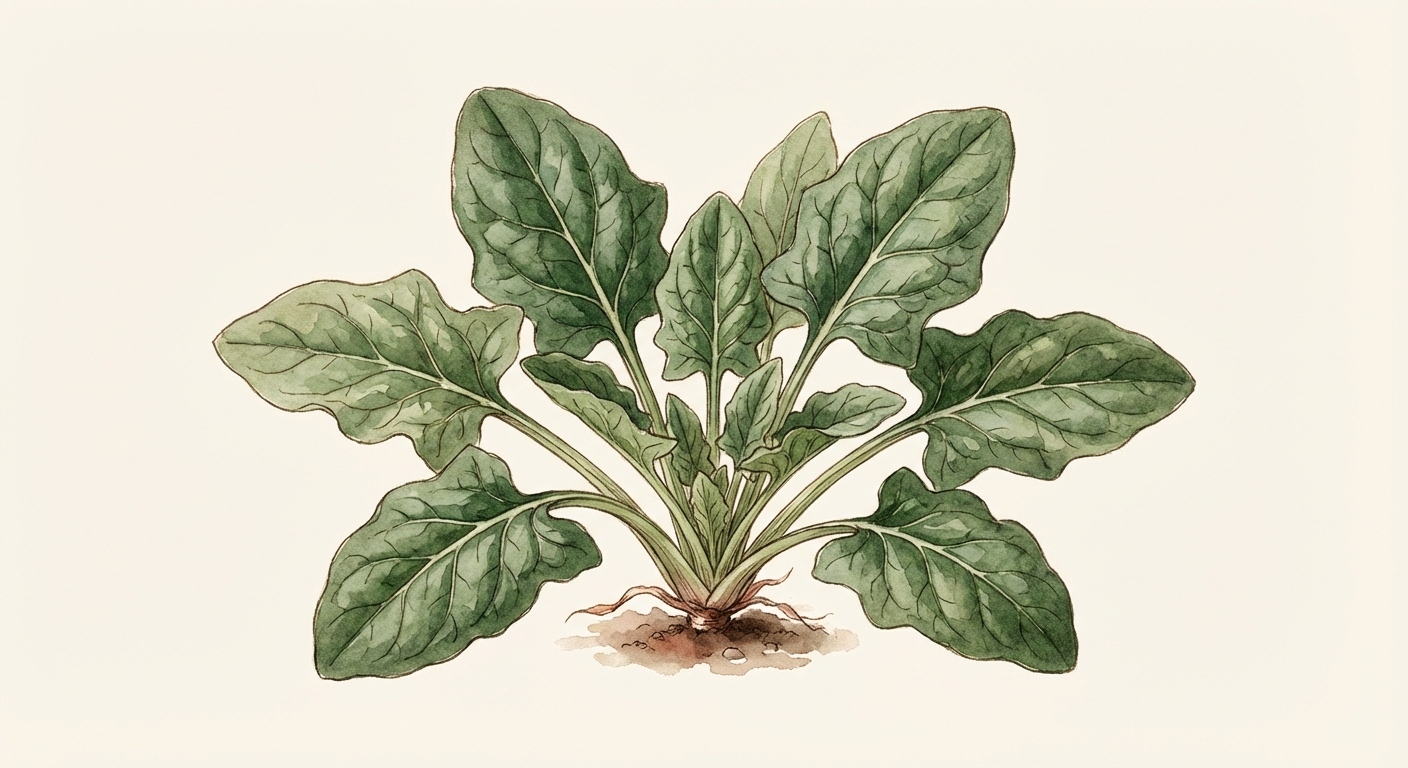 Illustration botanique de Épinard