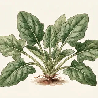 Illustration botanique de Épinard