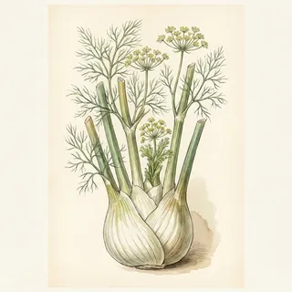 Illustration botanique de Fenouil