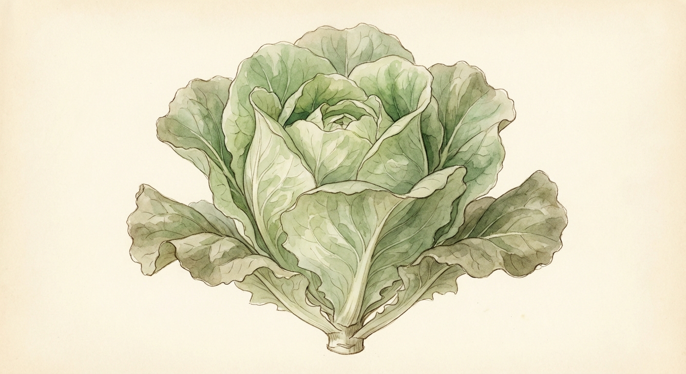 Illustration botanique de Laitue