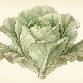 Illustration botanique de Laitue