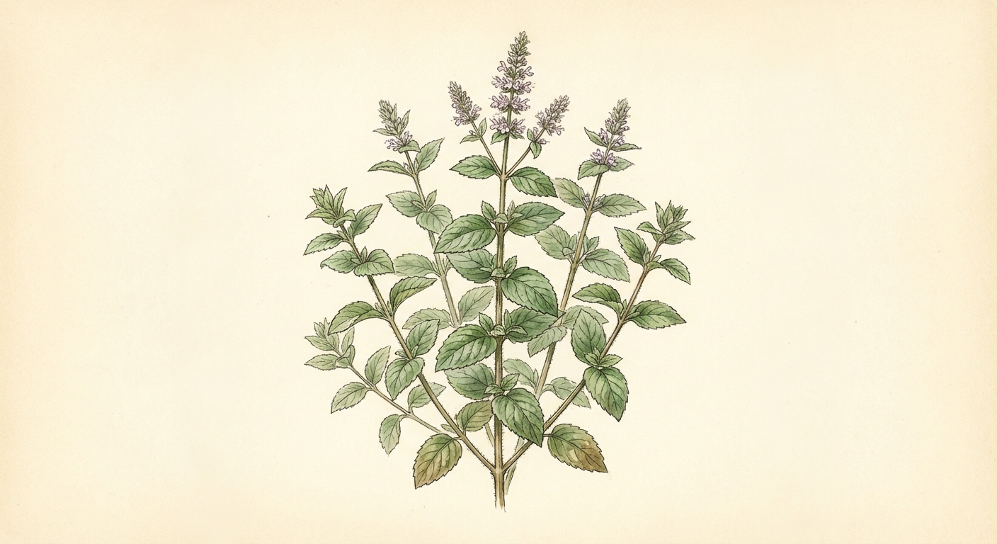 Illustration botanique de Menthe