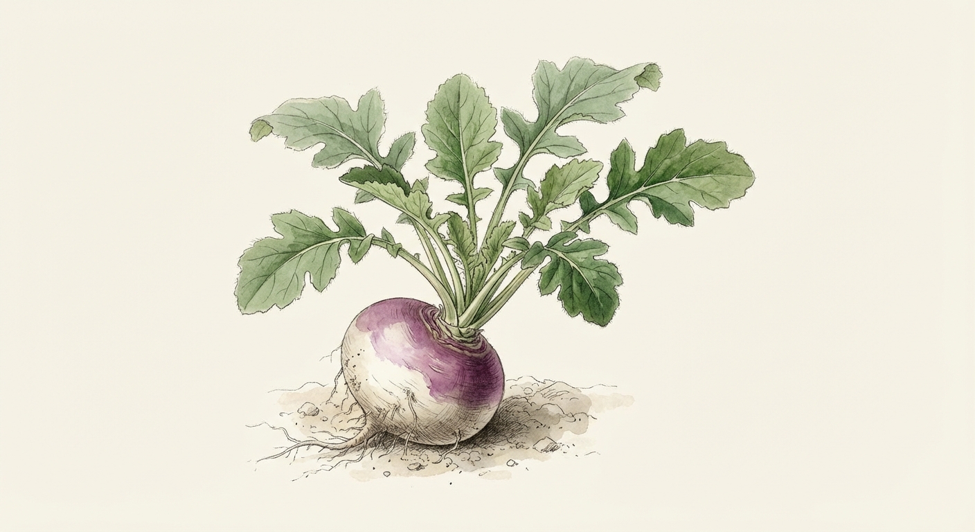 Illustration botanique de Navet