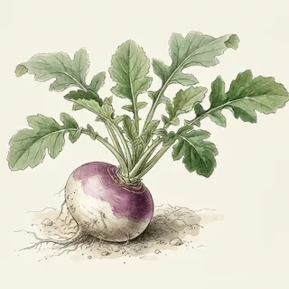 Illustration botanique de Navet