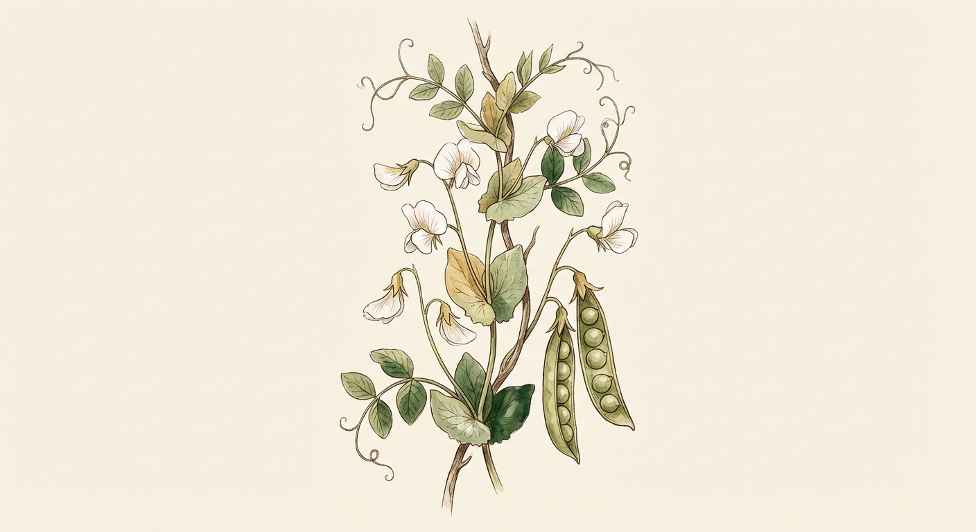 Illustration botanique de Petit pois