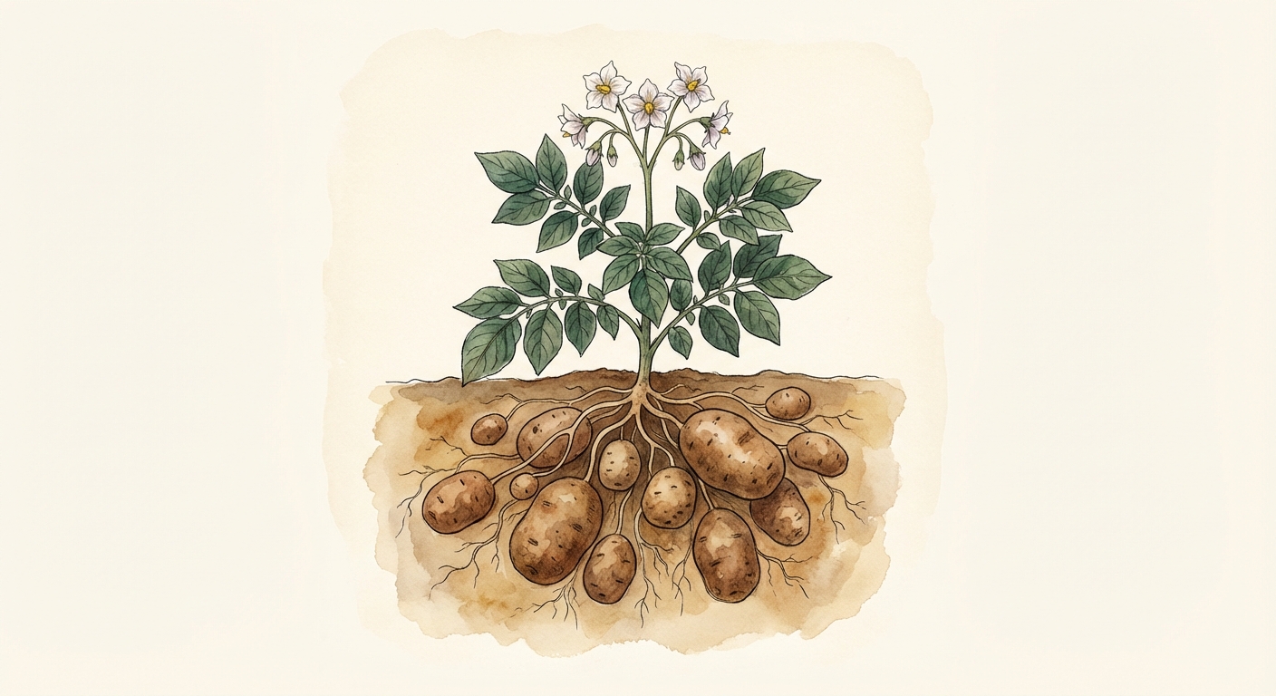 Illustration botanique de Pomme de terre